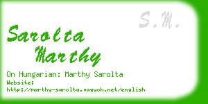 sarolta marthy business card